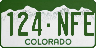 CO license plate 124NFE