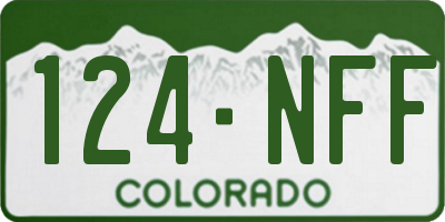 CO license plate 124NFF
