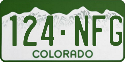 CO license plate 124NFG