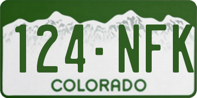 CO license plate 124NFK