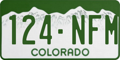 CO license plate 124NFM