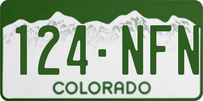 CO license plate 124NFN