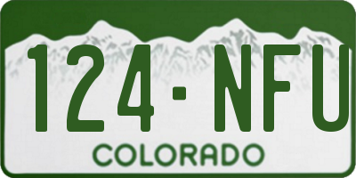 CO license plate 124NFU