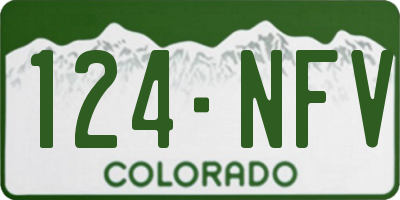 CO license plate 124NFV