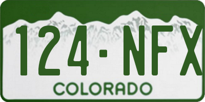 CO license plate 124NFX