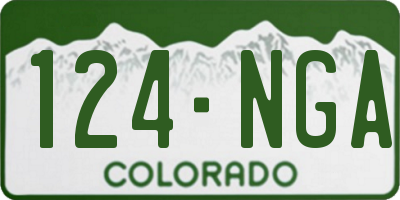 CO license plate 124NGA