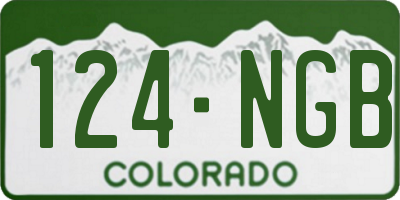 CO license plate 124NGB