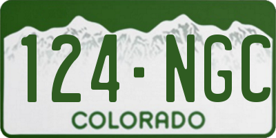CO license plate 124NGC
