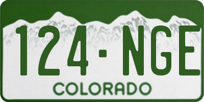 CO license plate 124NGE