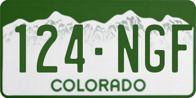 CO license plate 124NGF