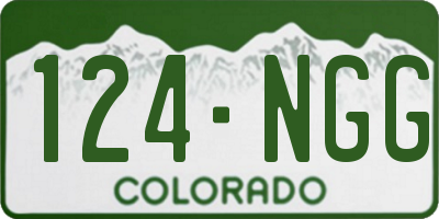 CO license plate 124NGG