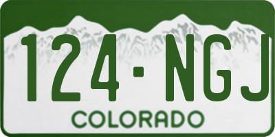 CO license plate 124NGJ