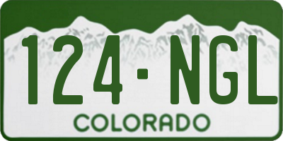 CO license plate 124NGL