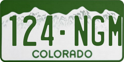 CO license plate 124NGM