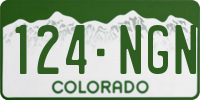 CO license plate 124NGN