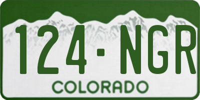 CO license plate 124NGR