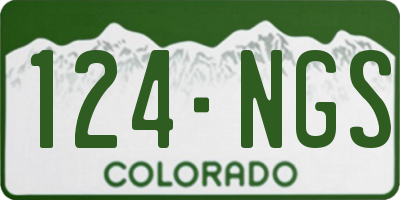 CO license plate 124NGS