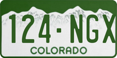 CO license plate 124NGX