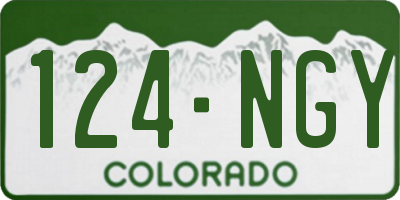 CO license plate 124NGY