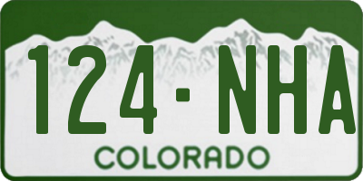 CO license plate 124NHA