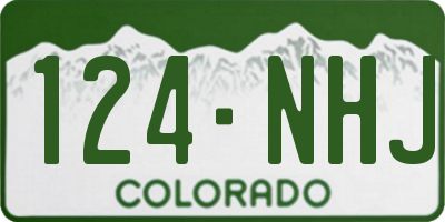 CO license plate 124NHJ