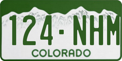 CO license plate 124NHM