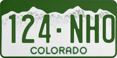 CO license plate 124NHO