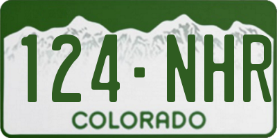 CO license plate 124NHR