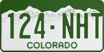 CO license plate 124NHT