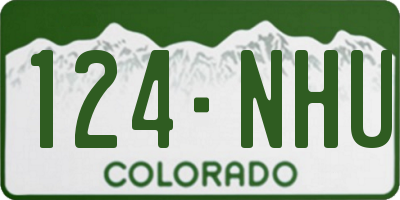 CO license plate 124NHU