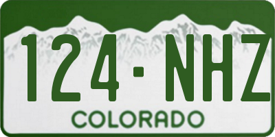 CO license plate 124NHZ