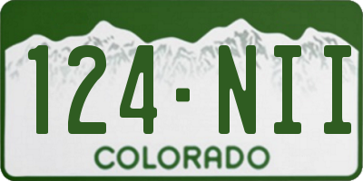CO license plate 124NII
