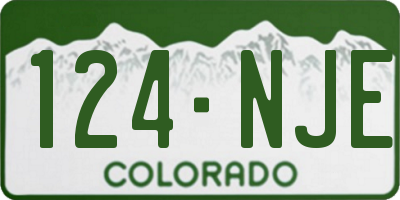 CO license plate 124NJE