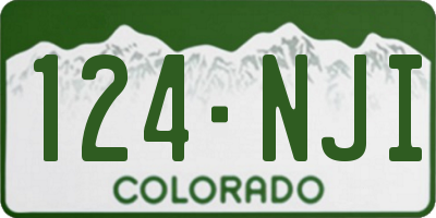 CO license plate 124NJI