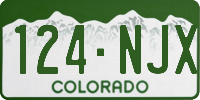 CO license plate 124NJX