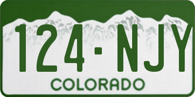 CO license plate 124NJY