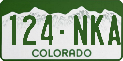 CO license plate 124NKA