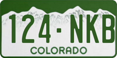 CO license plate 124NKB