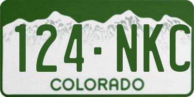 CO license plate 124NKC