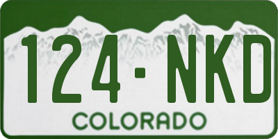 CO license plate 124NKD