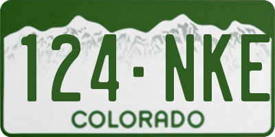 CO license plate 124NKE
