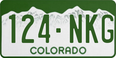 CO license plate 124NKG