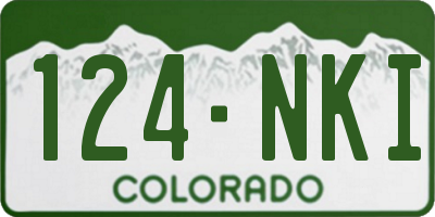 CO license plate 124NKI
