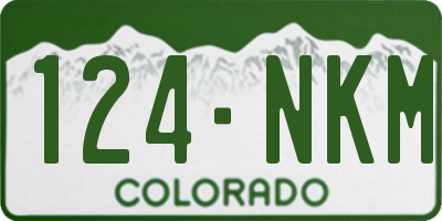 CO license plate 124NKM