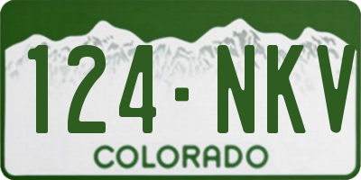 CO license plate 124NKV