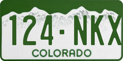 CO license plate 124NKX