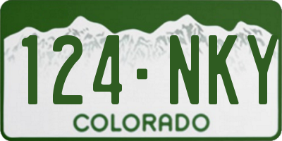CO license plate 124NKY