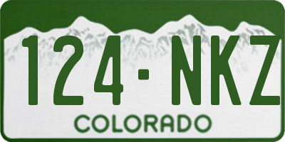 CO license plate 124NKZ