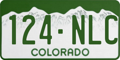 CO license plate 124NLC