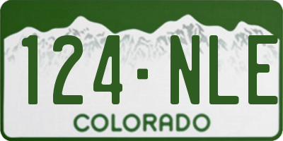 CO license plate 124NLE